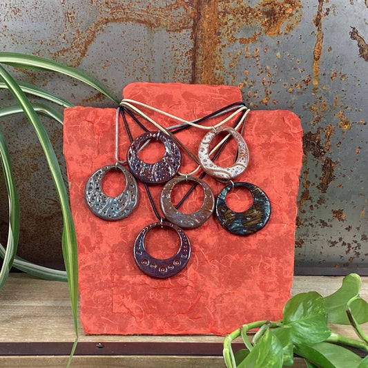 Stoneware Cutout Pendants