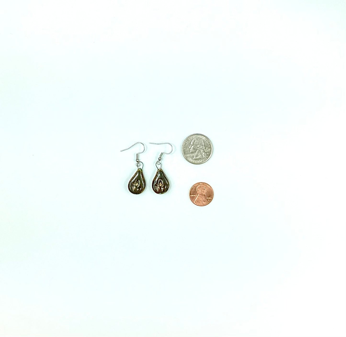 Stone Tear Drop Earrings