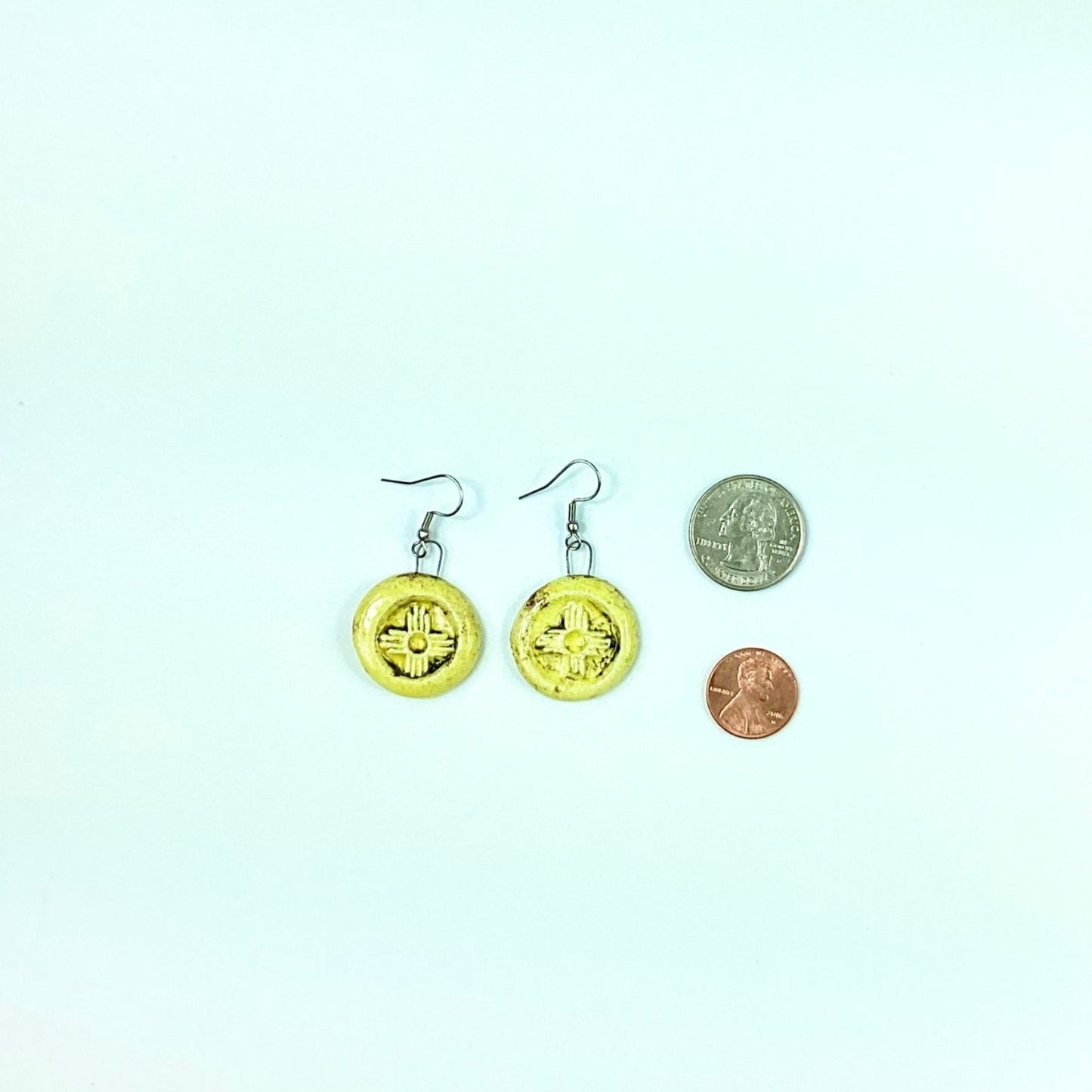 Yellow Zia Earrings