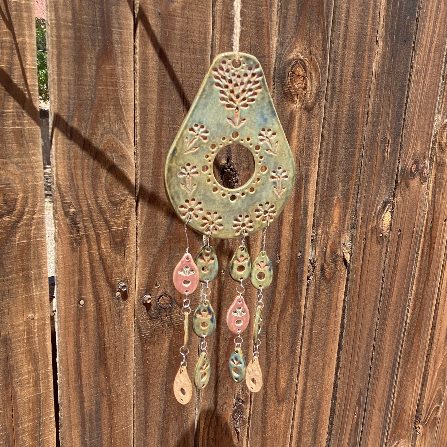 Green Flower Wind Chime